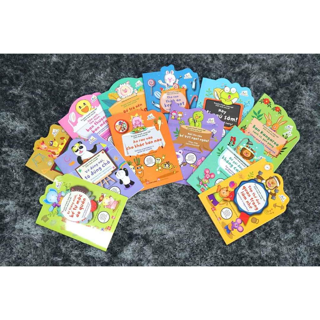 Sách -Truyện Tranh Song Ngữ Việt Anh Cho Bé - Bộ 12 Cuốn | BigBuy360 - bigbuy360.vn