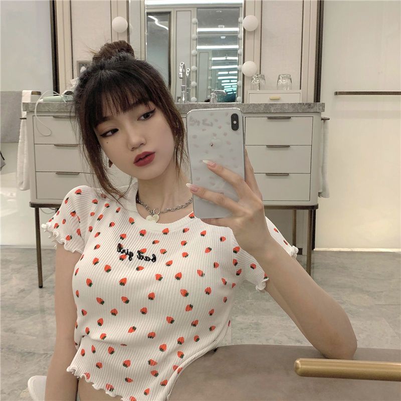 Áo croptop badgirl dâu nhí tôn dáng