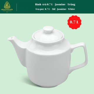 Bình trà 0.7 L - Jasmine - Trắng, ấm trà