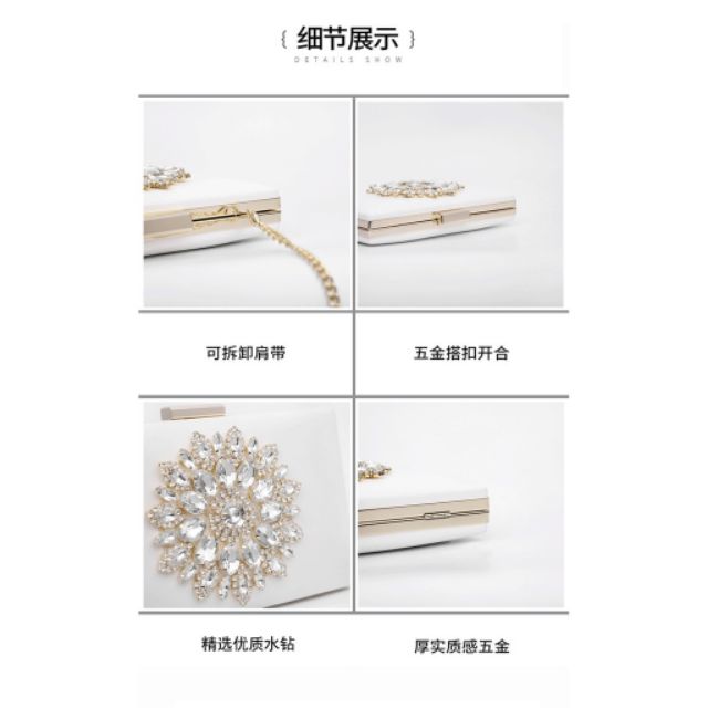 CLUTCH  DỰ TIỆC ĐÍNH ĐÁ SANG TRỌNG