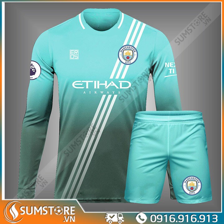 Đồ Bóng Đá Thể Thao CLB Man City S02 Dài Tay Độc Lạ