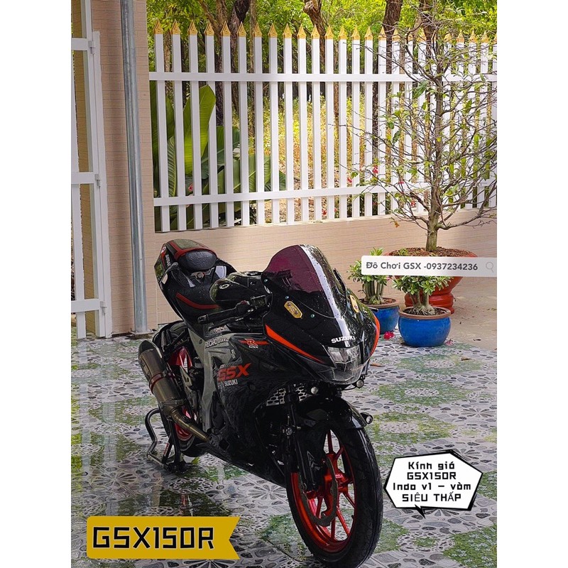 KÍNH GIÓ GSX150  mẫu  indo v1 SIÊU THẤP - GSX R150