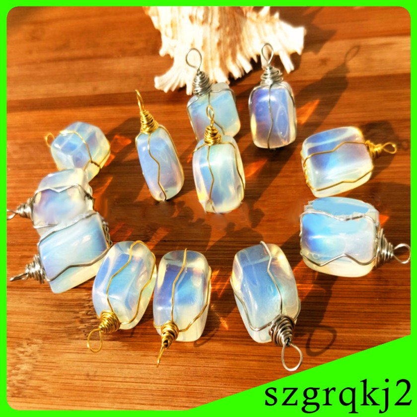 Mặt Dây Chuyền Đá Opal May Mắn Màu Vàng