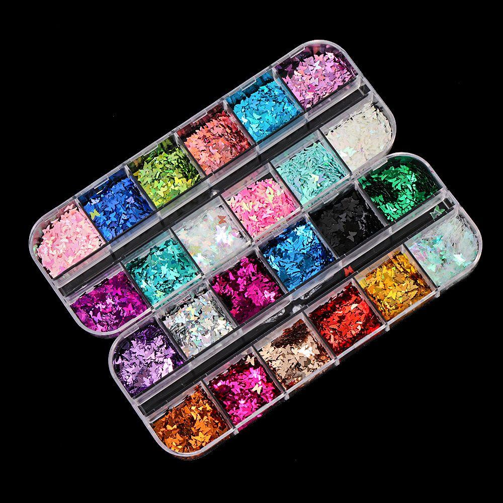 Phụ Kiện Trang Trí Móng Tay Màu Dạ Quang Lấp Lánh Thời Trang