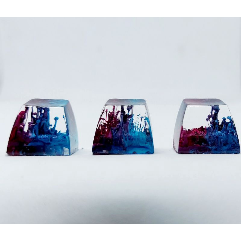 Keycap artisan SA R1 tone màu dương đỏ trang trí bàn phím cơ.