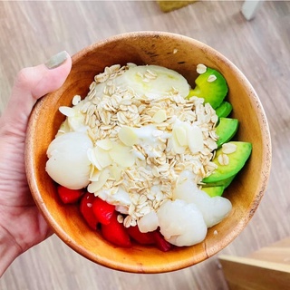 Bát tô gỗ size vừa ăn soup, ăn canh, ăn chè, sinh tố, cơm rang, các loại hạt granola