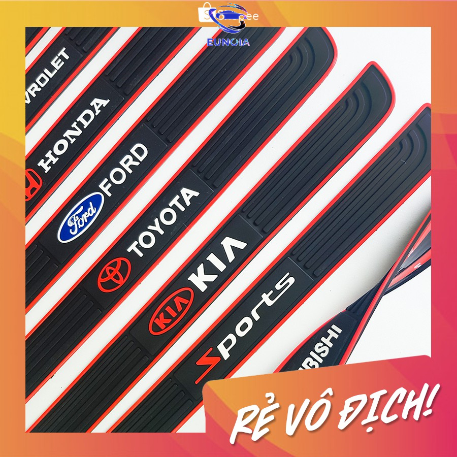 Nẹp chống xước cửa ô tô, Nẹp cửa bảo vệ bước chân cửa xe oto bộ 4 miếng theo hãng xe toyota hyundai mazda honda kia ford