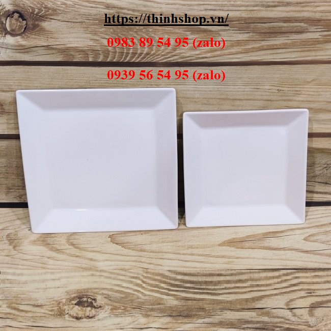 Dĩa sứ trẹt vuông Minh Long - dĩa vuông sứ Minh Long