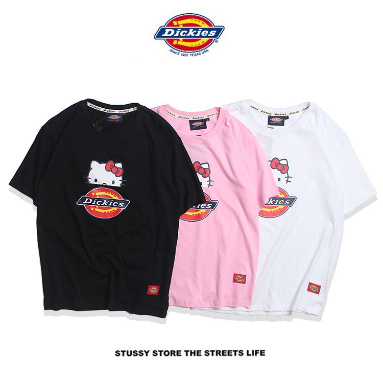 DICKIES Áo Thun Tay Ngắn In Hình Hello Kitty Dễ Thương Cho Nam Và Nữ