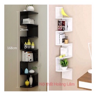 [Mã LIFEBKA5 giảm 10% tối đa 1 Triệu đơn 500k] Kệ góc trang trí treo tường zig zag