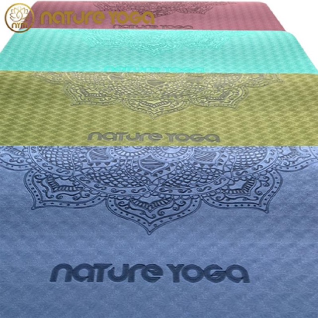 Thảm Yoga Hoa Văn Mandala Nature 6mm 2 lớp Cao Cấp