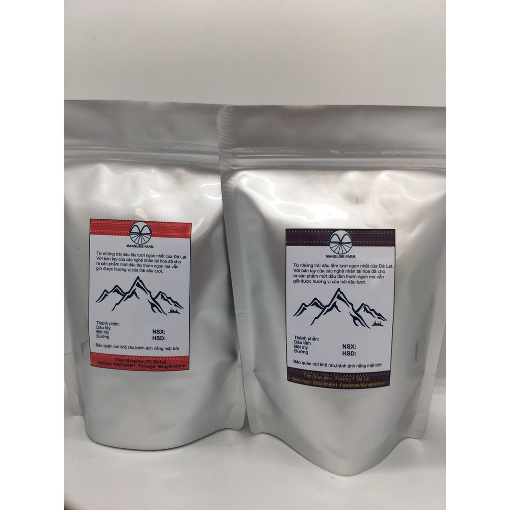 Bộ 2 gói mứt dâu tây dâu tằm Mangline Farm mỗi gói 250g chua ngọt ăn là ghiền đặc sản Đà Lạt
