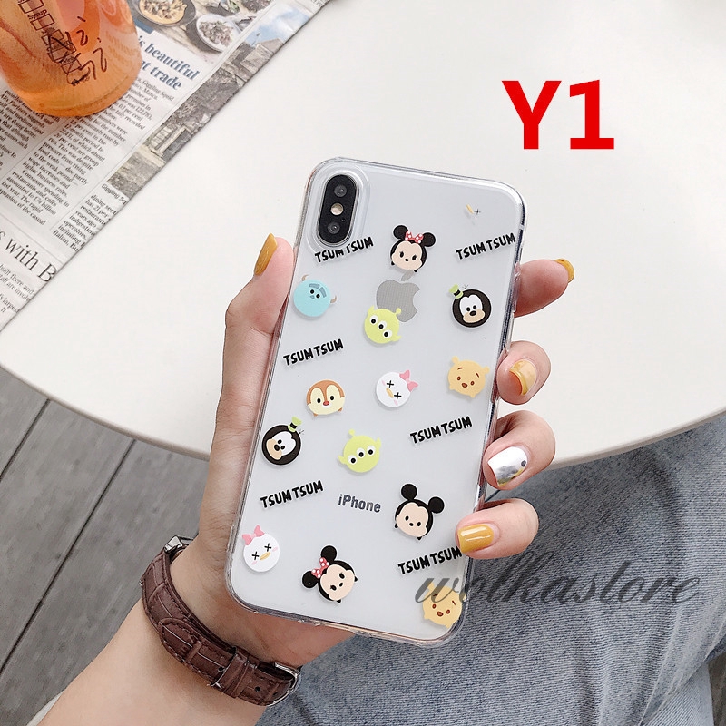 Ốp điện thoại từ nhựa dẻo trong suốt in hoạt hình disney xinh xắn cho iPhone 12mini 12 Pro Max 5 5s 6s 6 7 8 Plus X XS Max XR