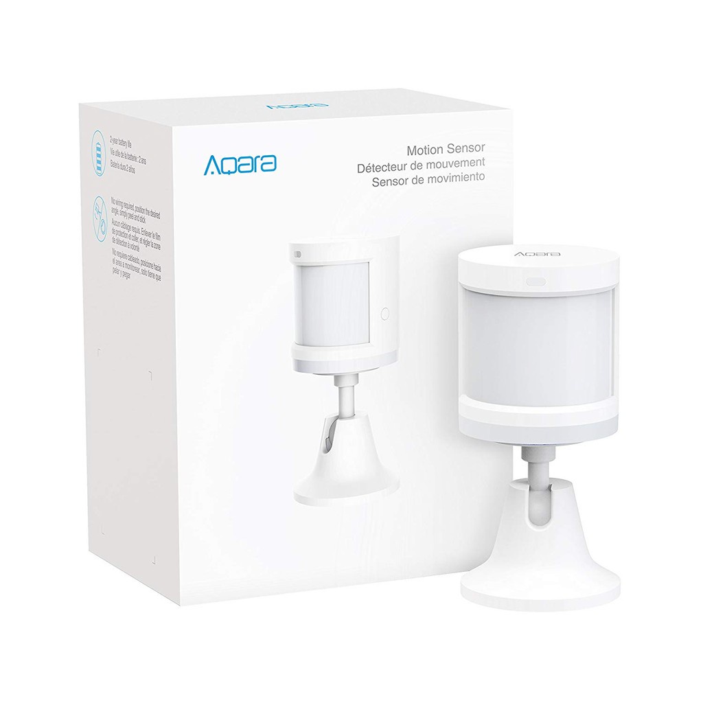 Bộ 4 Cảm biến chuyển động Aqara Motion Sensor RTCGQ11LM - Góc quét 170 độ rộng, Hỗ trợ Apple HomeKit - Cần có Hub Aqara