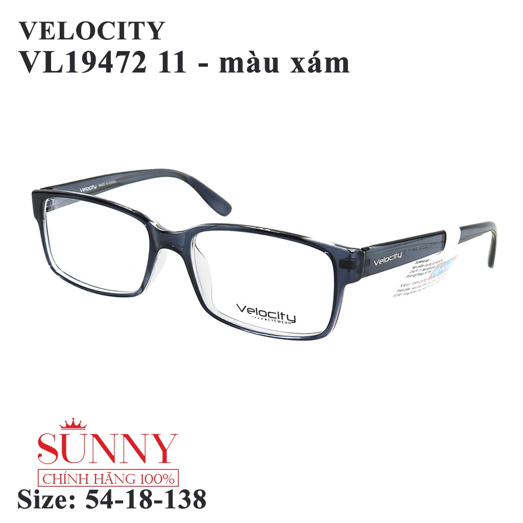 VL19472 - Gọng kính Velocity chính hãng, sp từ chất liệu nhựa dẻo, mang cực nhẹ