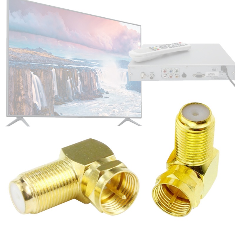 Bộ 2 Đầu Nối Dây Cáp Đồng Trục 90 Độ Tiện Dụng Chất Lượng Cao