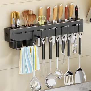 Kệ bếp đa năng inox Giá lưu trữ đồ dùng nhà bếp treo tường không đục lỗ Gửi móc