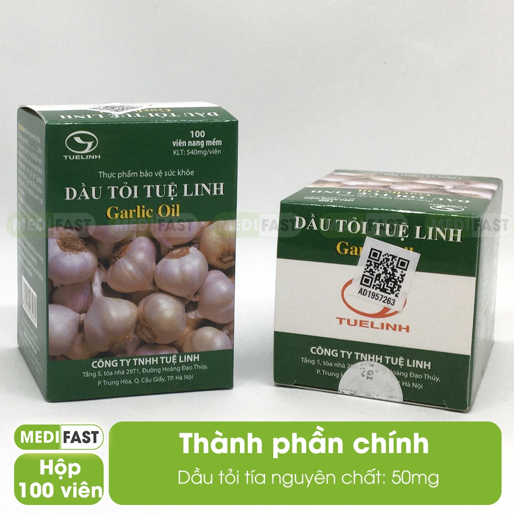 Dầu tỏi Tuệ Linh Giảm mỡ máu - Tăng đề kháng - Chính hãng Garlic Oil