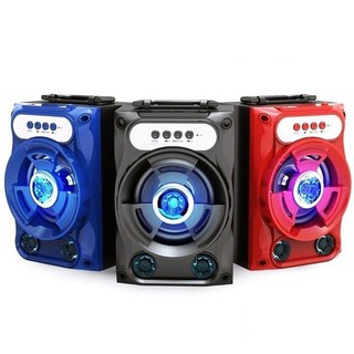Loa gỗ Bluetooth xách tay, kiêm đài FM