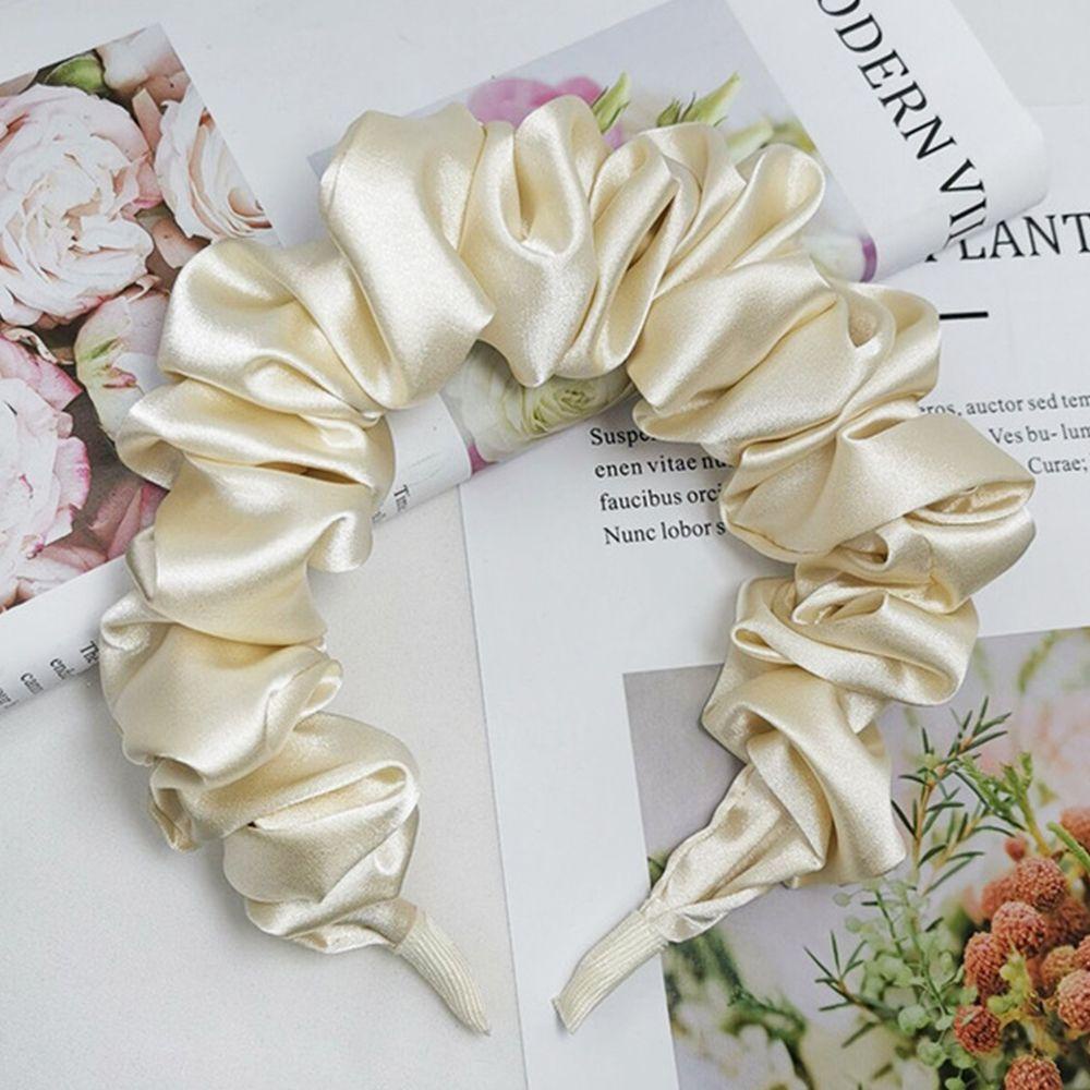 Băng Đô Vải Lụa Satin Màu Tím Thời Trang Dành Cho Nữ