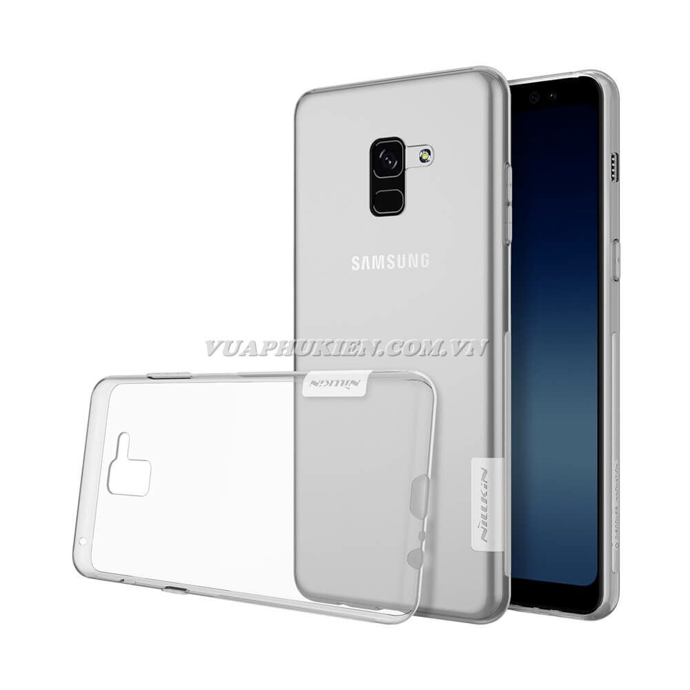 Ốp lưng hãng Nillkin Silicone dẻo trong suốt cho Samsung Galaxy A8 Plus 2018, A6 Plus 2018, J8 2018, J7 Plus, J4, M20