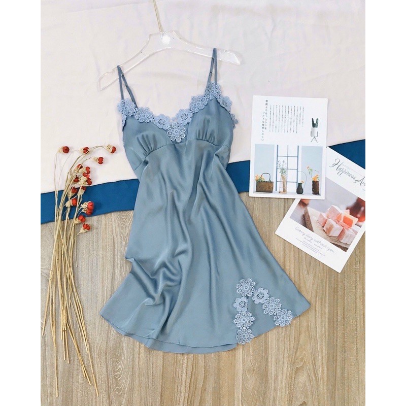 Sx413-1 váy ngủ lụa satin - đầm ngủ cao cấp -kellywang | BigBuy360 - bigbuy360.vn