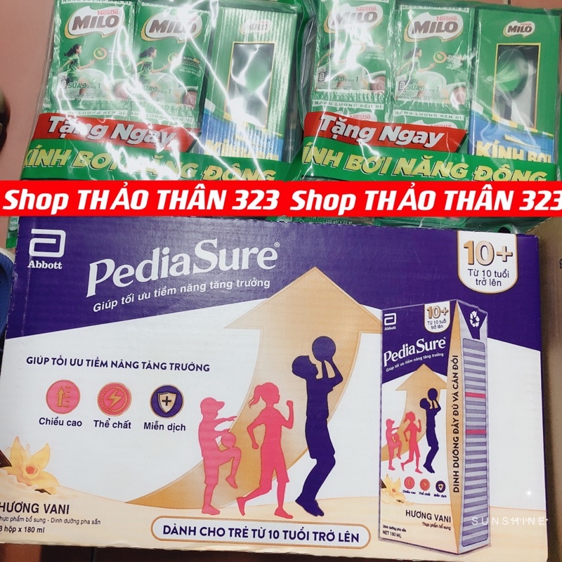 ❤SỮA MỚI - Sữa Dinh Dưỡng Pha Sẵn PediaSure 10+ Hương Vani 180ml ( Cho Bé Từ 10 Tuổi Trở Lên )