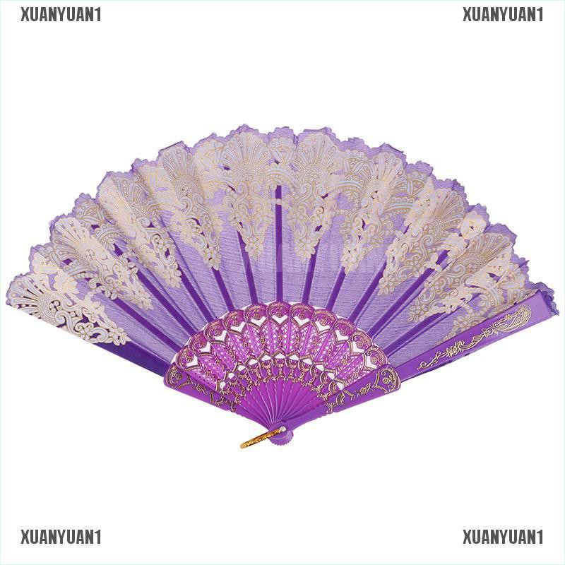 [XUANYUAN1] Quạt Hoa Cầm Tay Phong Cách Dân Tộc Trung Hoa Cho Tiệc Cưới