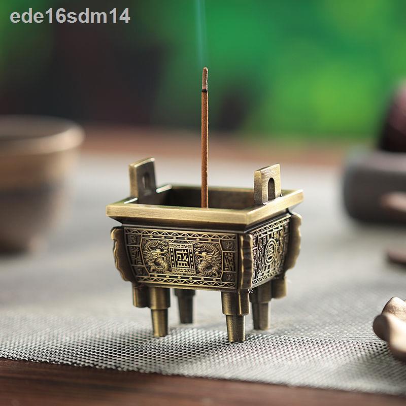 ❆ ✼ ◊▨Lư hương giá ba chân bát gia dụng bộ khuếch tán thơm mini dây hợp kim nhỏ đồ trang trí bằng gỗ đàn trầm trà