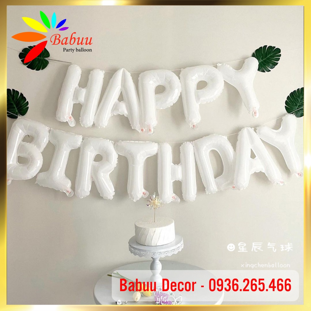 Bóng chữ Happy Birthday trang trí sinh nhật