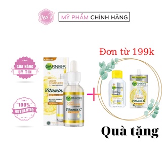 Tinh chất dưỡng trắng da mờ thâm Garnier Light Complele Whitespeed Vitamin C 30X Booster Serum 30ml