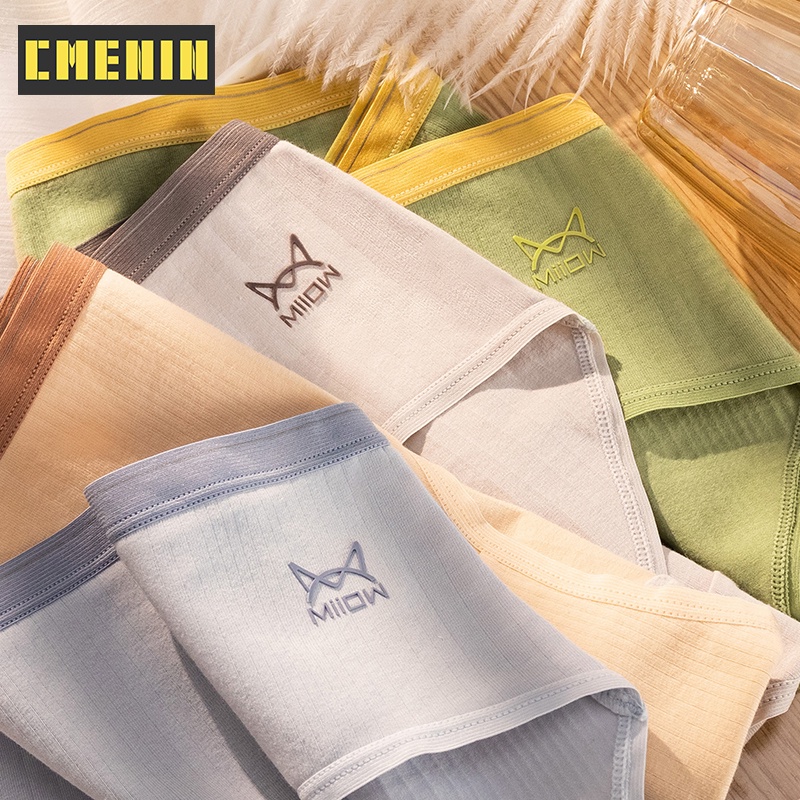 Bộ 4 Quần Lót Cotton Thoáng Khí Kháng Khuẩn Quyến Rũ Dành Cho Nữ 4Mm2406