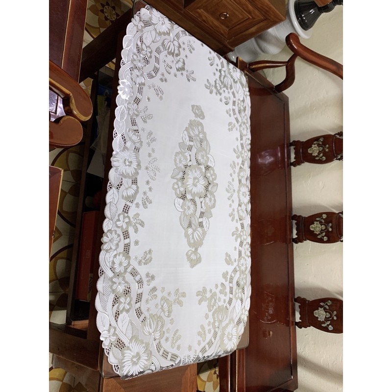 💗FREESHIP💗Khăn trải bàn 60x120cm Ren Hoa - [HÀNG ĐẸP]