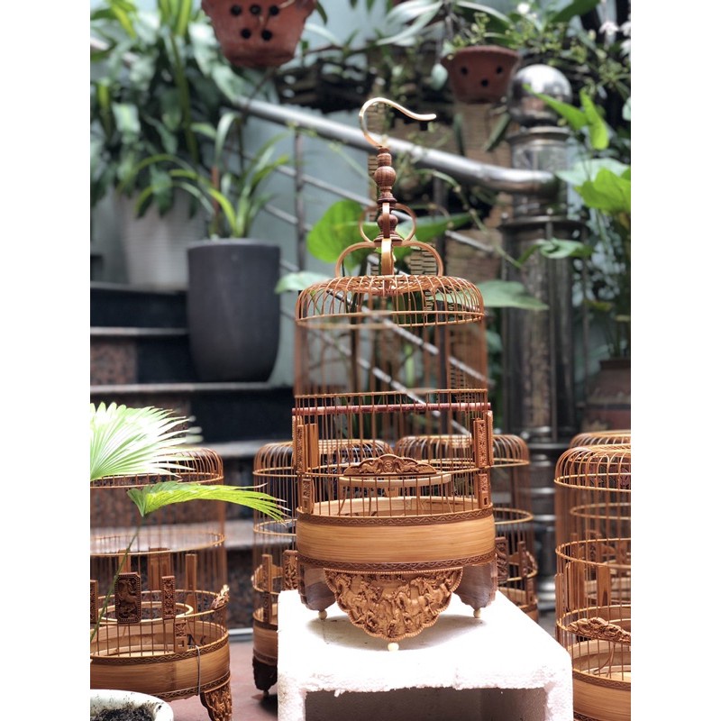 LỒNG CHIM KHUYÊN - LỒNG CHIM ĐỤC BÁT MÃ BẰNG TRE ĐẸP