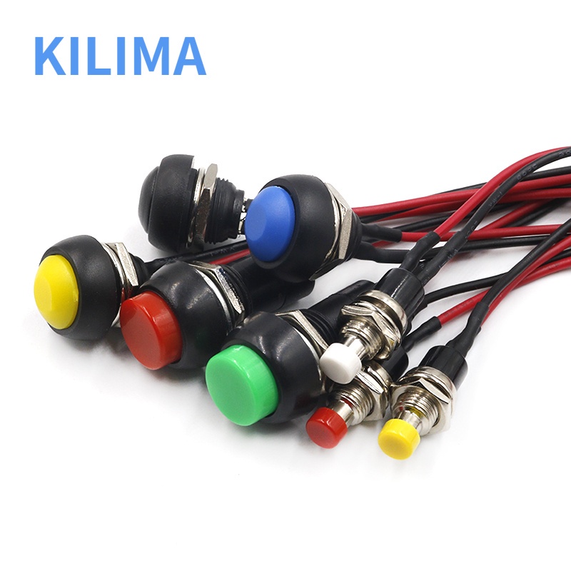 Công Tắc Nhấn Chống Thấm Nước 12mm PBS-11B PBS-33B Cho Loa Xe Hơi / Tàu Thuyền
