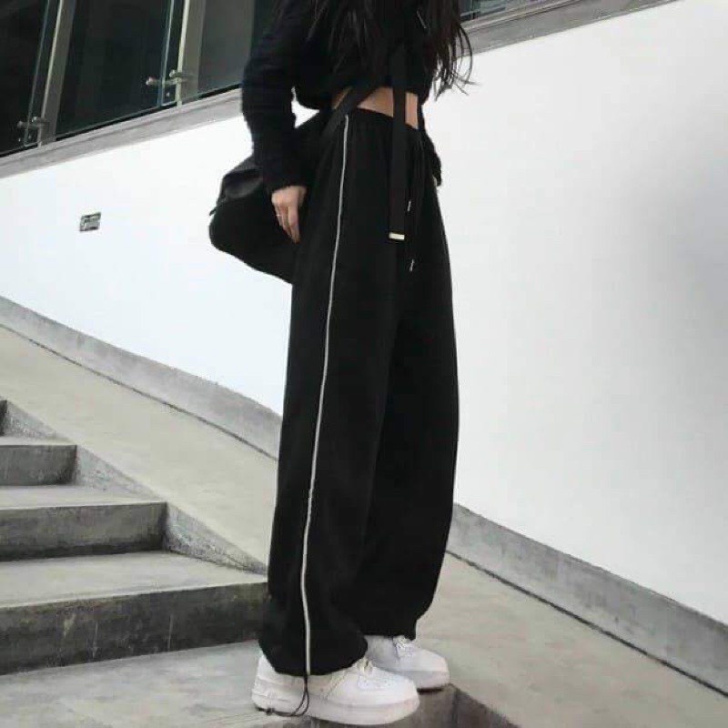 Quần nỉ Jogger dây rút bo ống chun nỉ da cá unisex form rộng phong cách Hàn Quốc I'm Basic