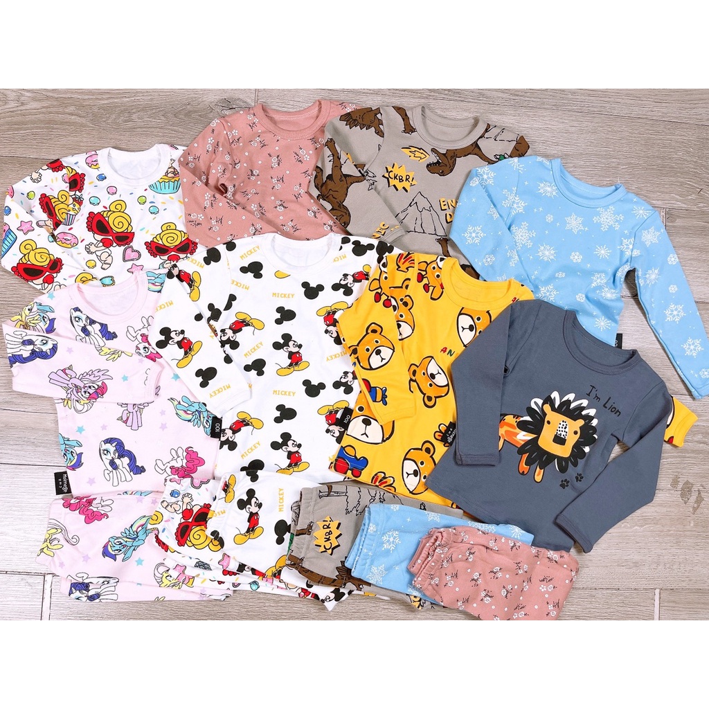 Bộ xuất hàn dài tay cho bé trai bé gái Moimege túi zip xịn xò_Chất thun cotton co giãn 4 chiều