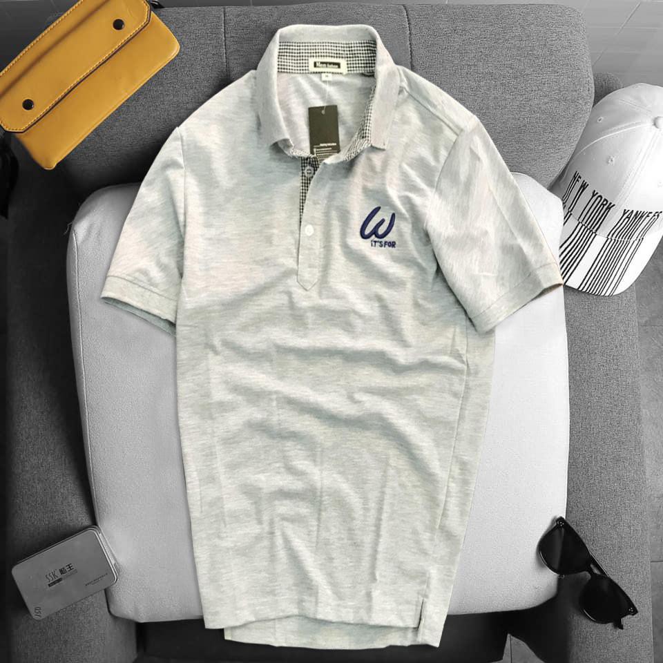 Áo thun nam cổ bẻ thêu chữ W cao cấp KENSTORE89 ATP033