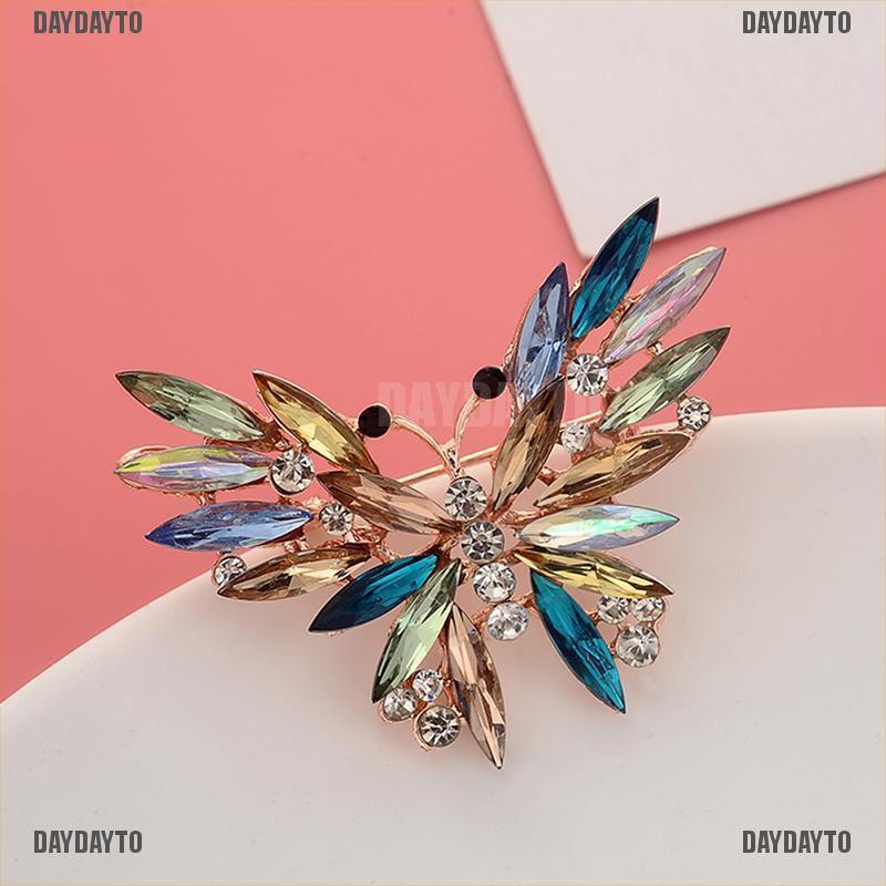 Ghim Cài Áo Hình Bướm Đính Đá Nhiều Màu Thời Trang Cho Nữ