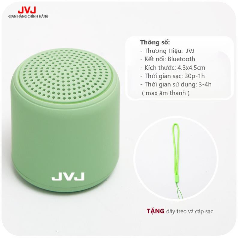 Loa di động Bluetooth JVJ Mini 3D BLT Không Dây - Âm Thanh Nổi Siêu Bass bỏ túi mang theo tiện lợi, Màu sắc yêu thích