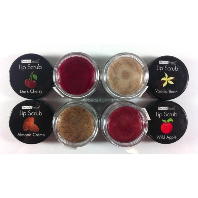 Tẩy tế bào da chết môi Beauty Treats Sugar Lip Scrub Táo - Cherry - Hạnh nhân - Vani