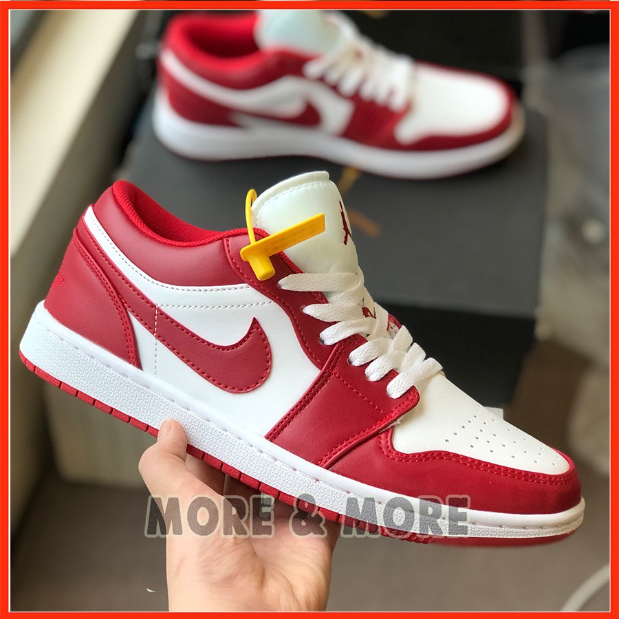 Giày Thể Thao Air Jordan 1 Low Gym Red Đỏ trắng chuẩn xác Sneaker Nam Nữ