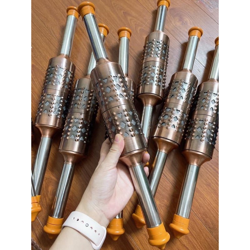 Con Lăn Đồng Đôi Kèm Hộp Điếu Ngải con lăn massage thảo dược, đả thông kinh lạc