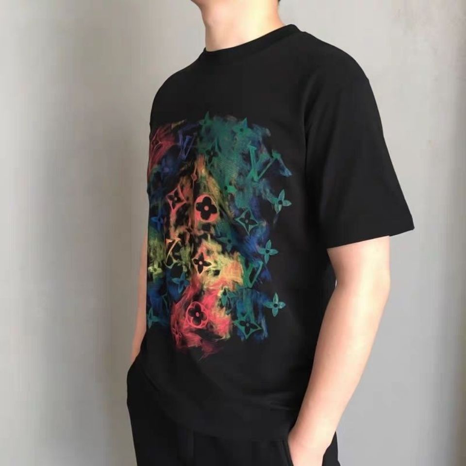 Lv Áo Thun In Họa Tiết graffiti Chữ V Thời Trang Cho Nam Nữ