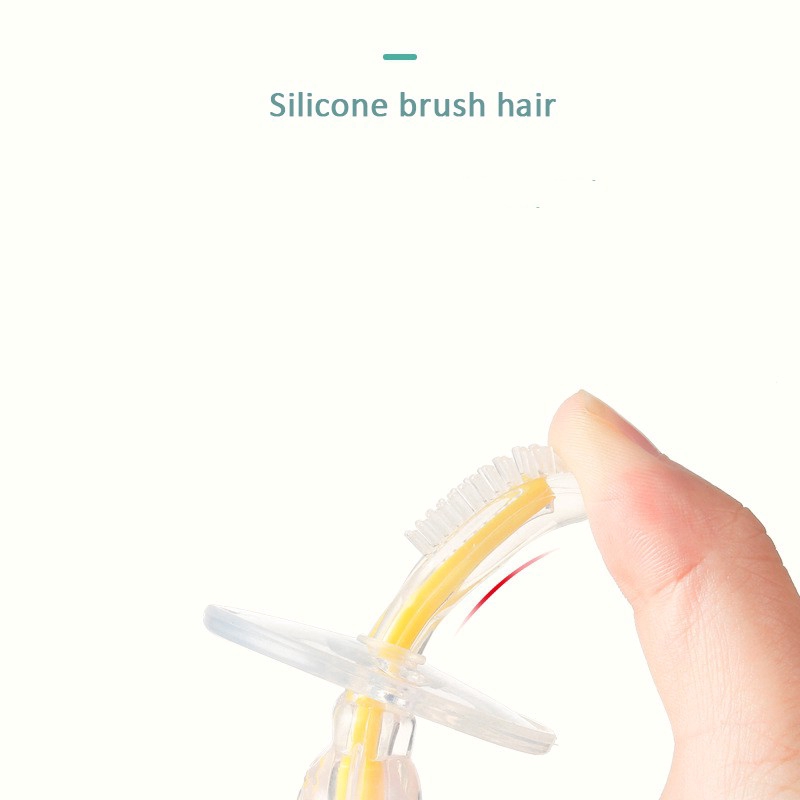 Bàn Chải Đánh Răng Bằng Silicone Mềm Mại Tiện Dụng Cho Bé