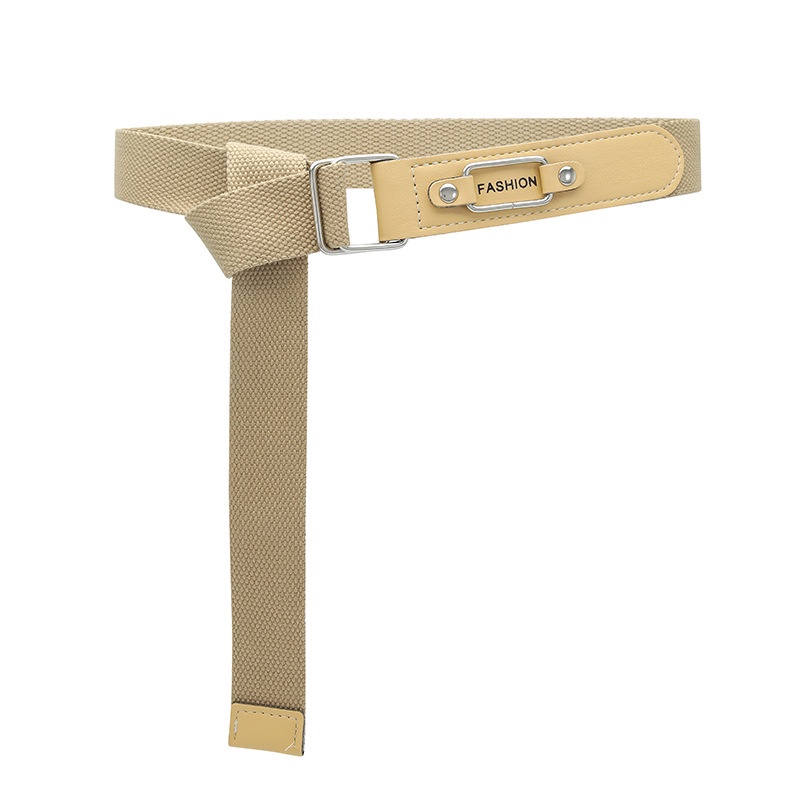 1 Thắt Lưng Vải Canvas Màu Sắc Đơn Giản Thời Trang