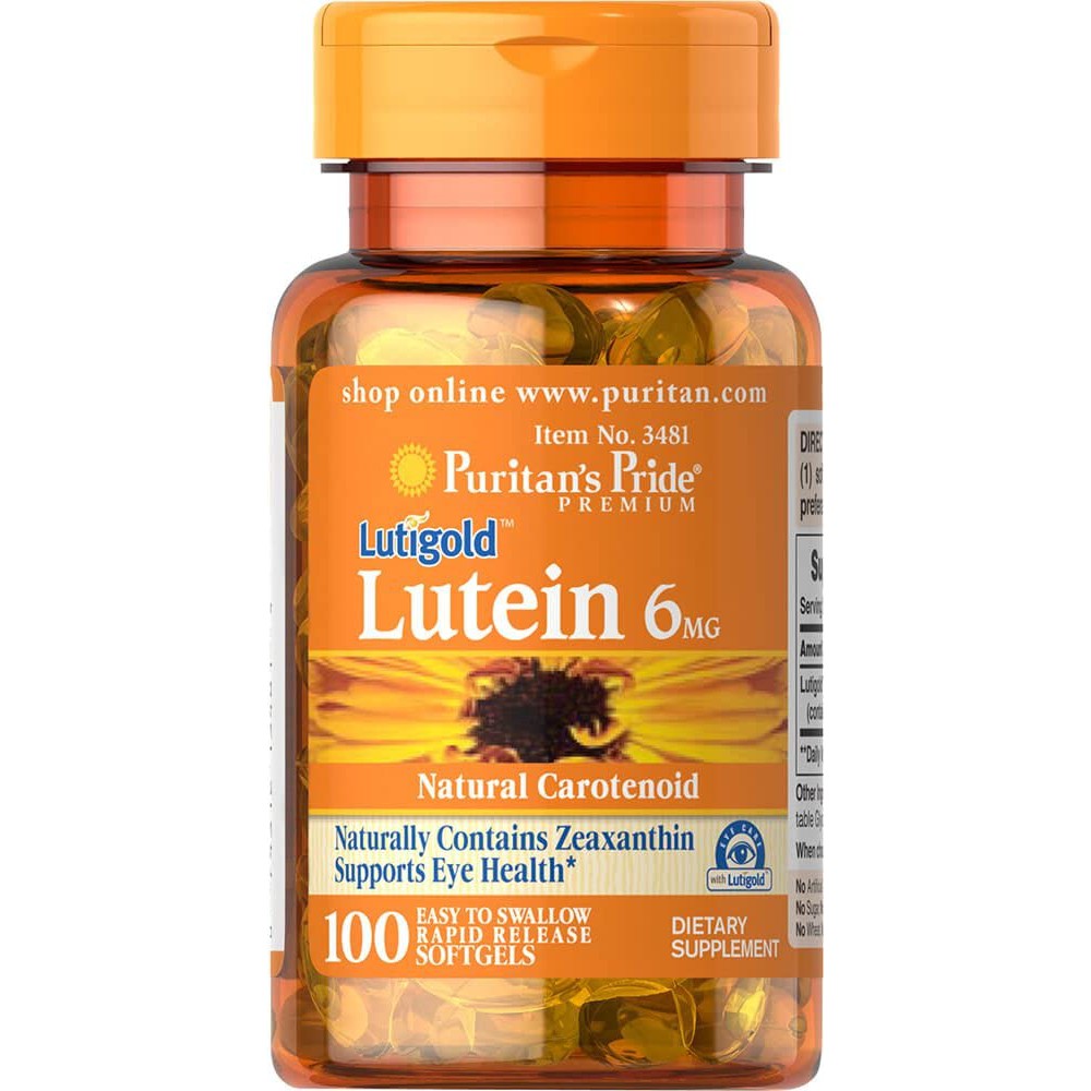 Viên uống bổ mắt, giảm nhức mỏi mắt, tăng cường thị lực Luitigold Lutein 20mg 120 viên Puritan's Pride