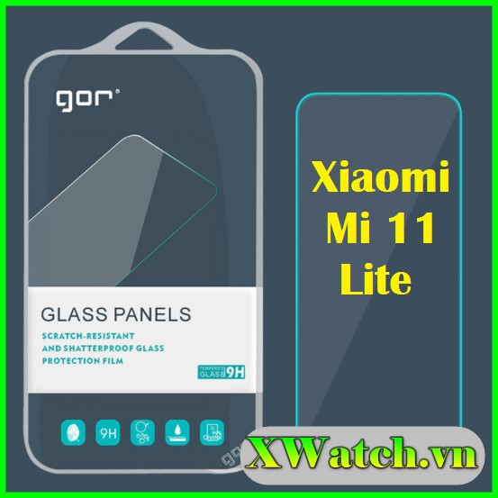 Bố 2 miếng kính cường lực Gor Xiaomi Mi 11 Lite / Mi11 lite trong suốt