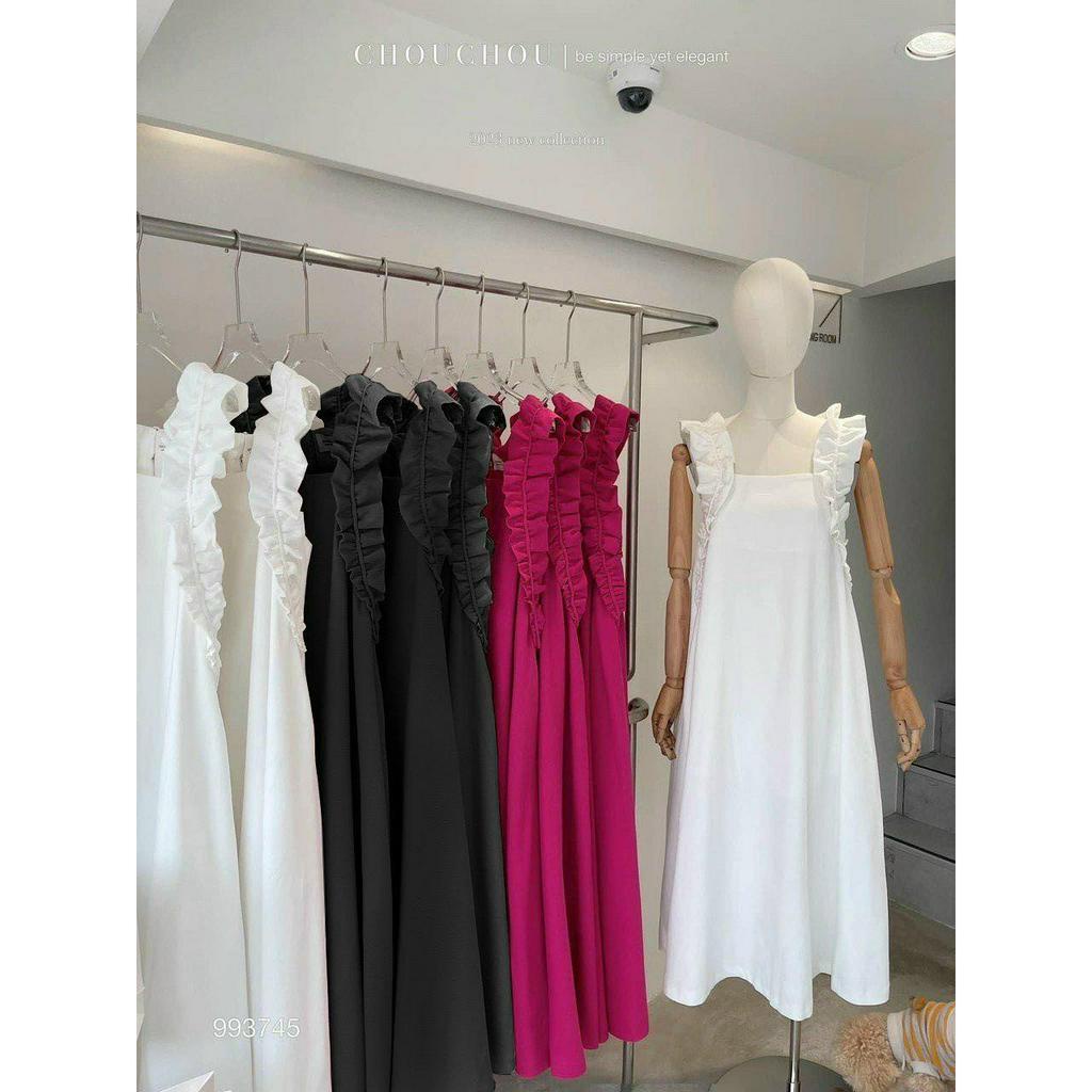 Đầm Maxi Dáng Dài Tay Bèo Trơn Siêu Xinh Cc0041