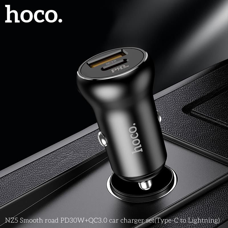 Tẩu sạc nhanh 3.0 30w cho ô tô HOCO NZ5 chính hãng [BH 3 THÁNG]